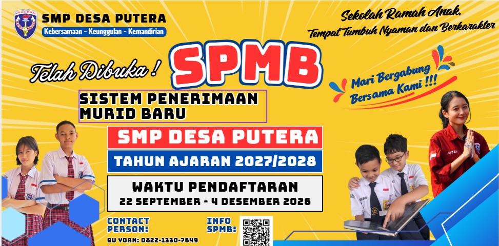 Informasi Penerimaan Murid Baru SMP Desa Putera Tahun Ajaran 2027 / 2028