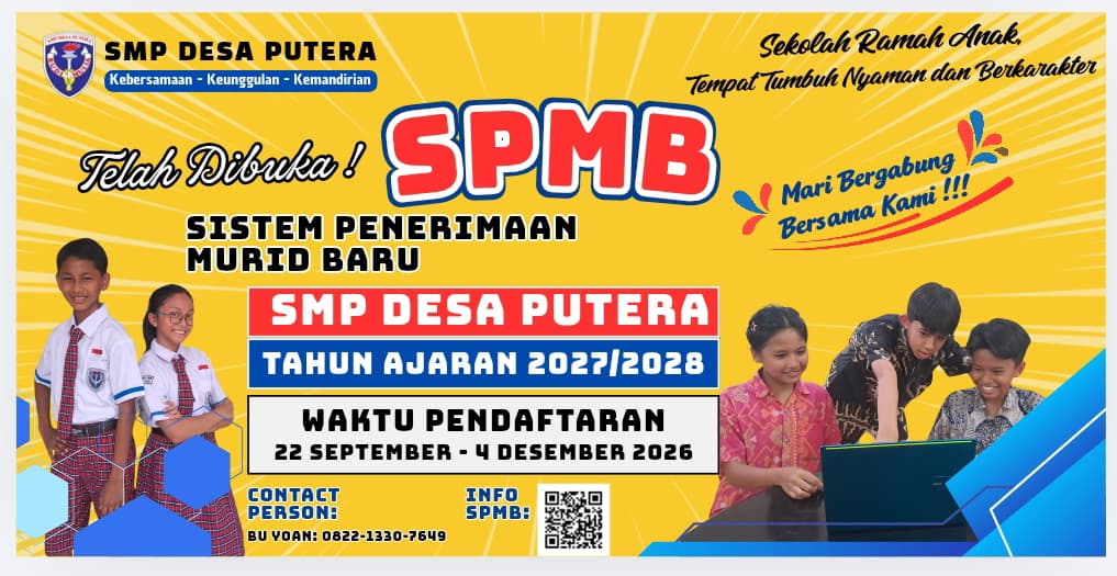 Informasi Penerimaan Murid Baru SMP Desa Putera Tahun Ajaran 2027 / 2028